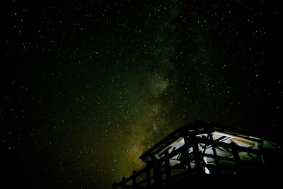 Low angle view of stars against sky at night