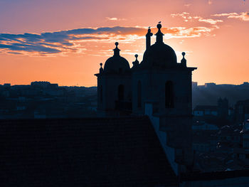 Sunset in porto, portugal