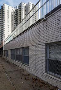 White brick apartment building