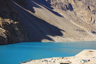 Scenic view of sea and rocks