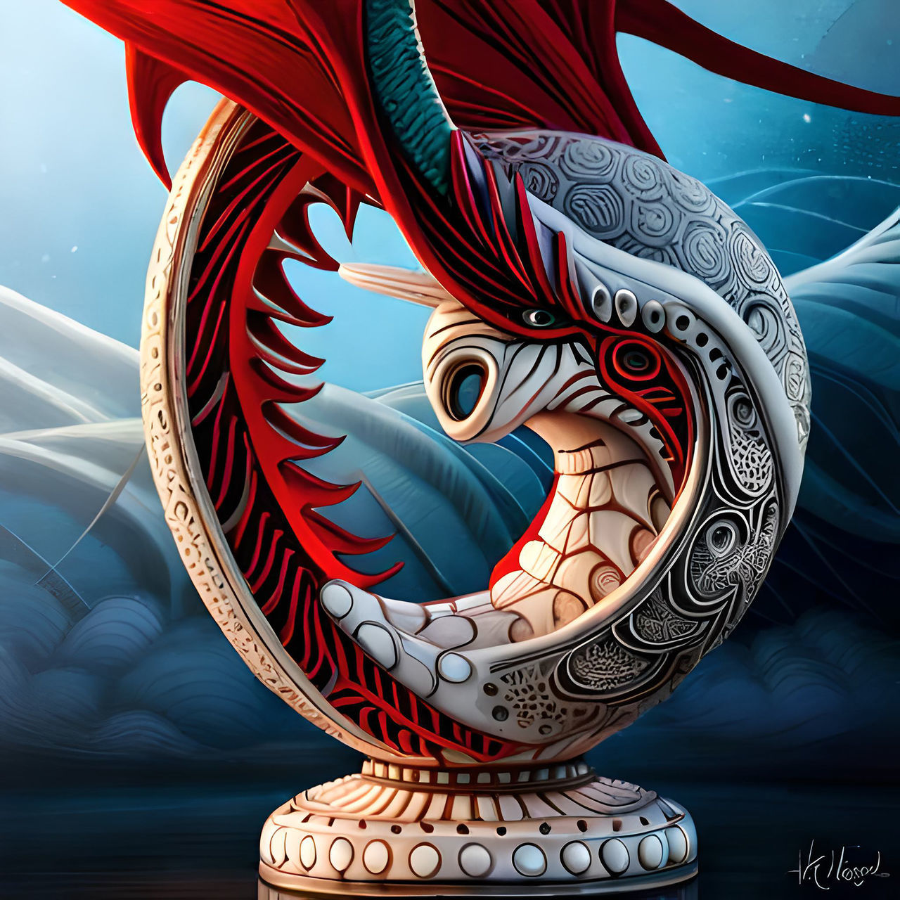 dragon, animal, animal themes, craft, red, cartoon, no people, tradition, religion, nature, event