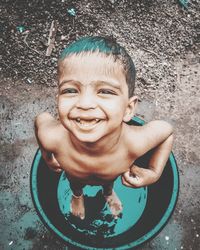 Portrait of a boy smiling