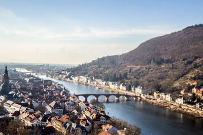 View of bridge over river