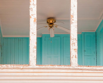 Close-up of closed door of building