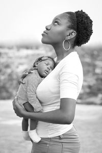 Mother and baby girl