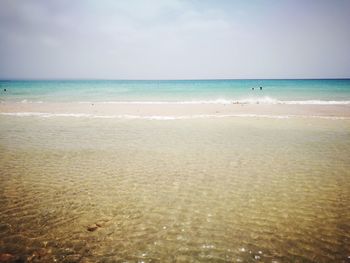 View of sea against cloudy sky