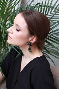 Close-up of young woman