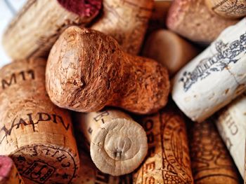 Detail shot of wine corks