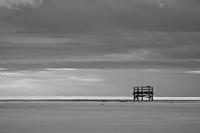 View of calm beach against the sky