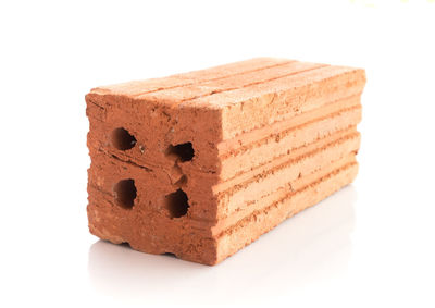 Close-up of bread against white background