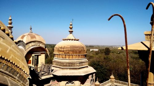 Temple against buildings