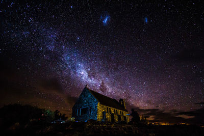 Low angle view of stars in sky at night