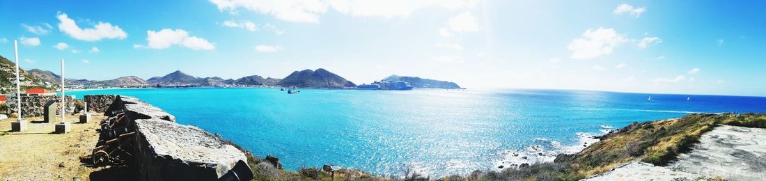 Panoramic view of sea against sky