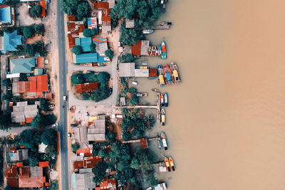 Aerial view of harbor