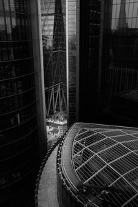 Modern buildings in city at night