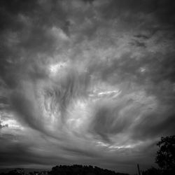 Low angle view of storm clouds in sky