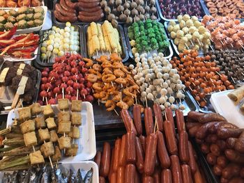 Various fruits for sale in market