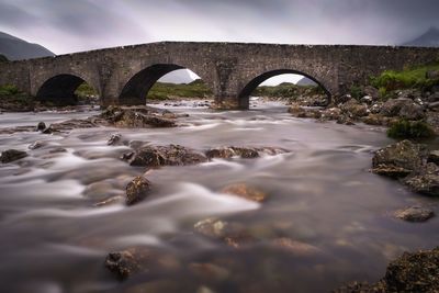 Bridge over river against sky