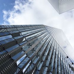 Low angle view of modern building against sky