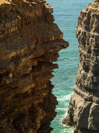 Rock formations in sea