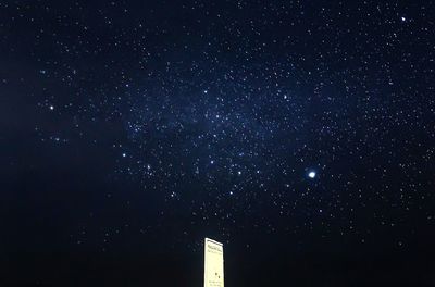 Low angle view of stars in sky at night