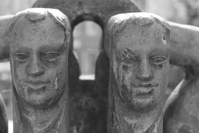 Close-up of statue in cemetery