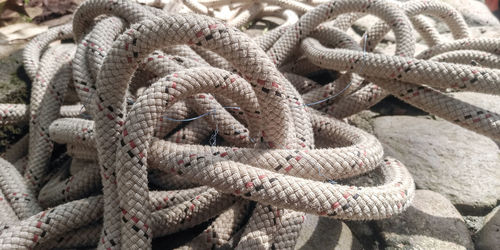 Full frame shot of tied up rope