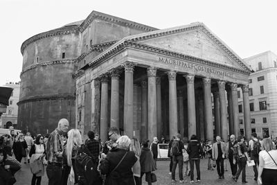 Tourists at museum