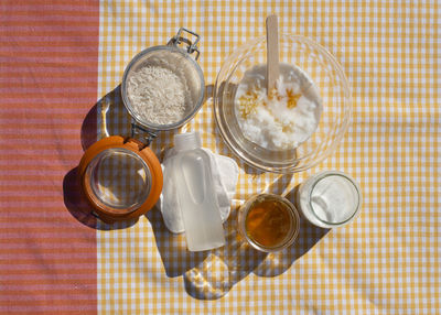 Directly above shot of coffee on table