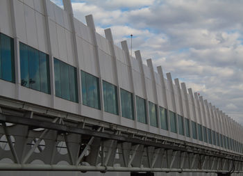 Low angle view of modern building against sky