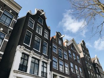 Low angle view of residential building against sky