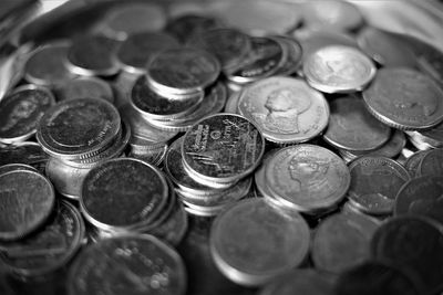 Full frame shot of coins