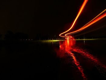 Light trails at night