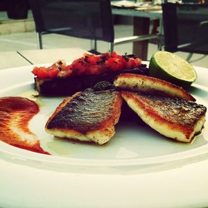 Close-up of food in plate