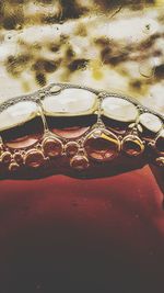 Detail shot of bubbles in water