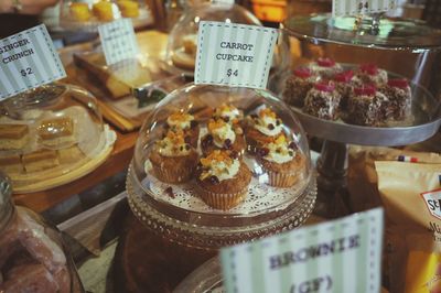 Close-up of food for sale at market stall