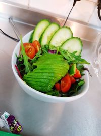 Close-up of vegetables in plate