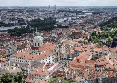 Panoramic view of the city of prague, czech republic