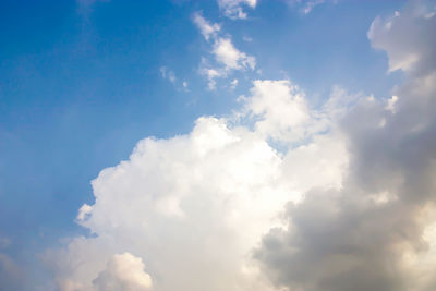 Low angle view of clouds in sky