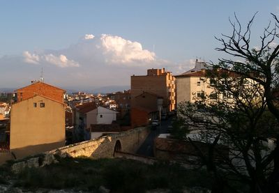 View of town against sky