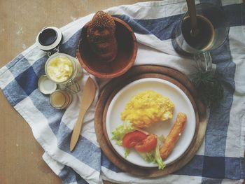 Close-up of food on table
