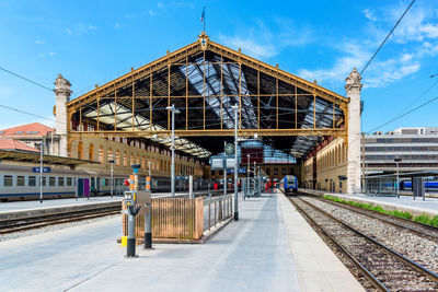 Gare de marseille-saint-charles railroad station against blue sky