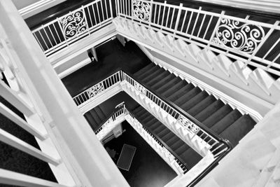 Low angle view of staircase in building