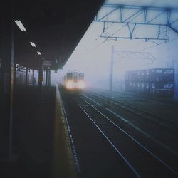 Railroad tracks at sunset