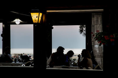 Group of people in restaurant