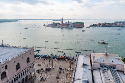 Venetian lagoon from st mark's campanile