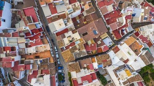 Low angle view of buildings in city