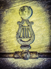 Close-up of carving on stone wall