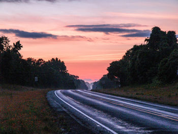 Road with trees in background