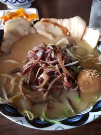 Close-up of ice cream in bowl